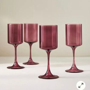 Anthropologie Wine Glasses Set of Four New In Box